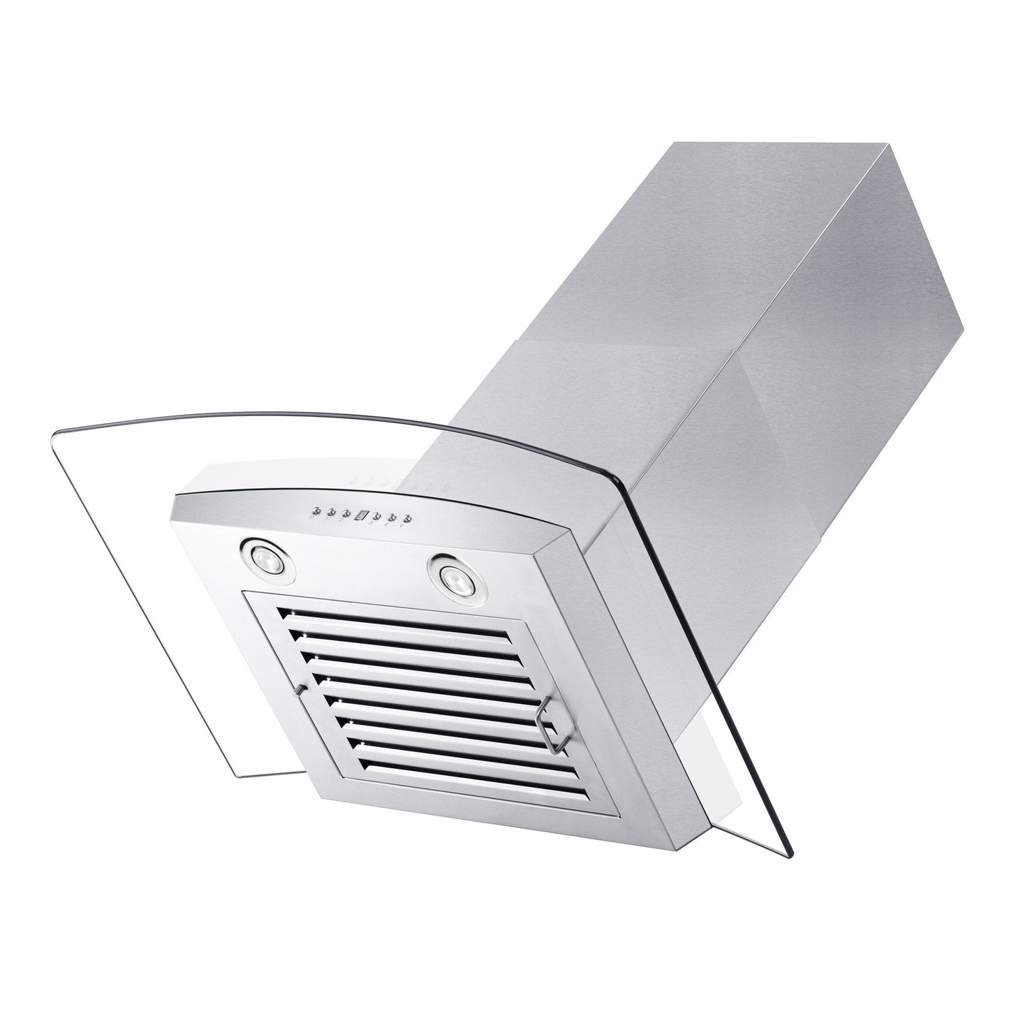 ZLINE Convertible Vent Wall Mount Range Hood - Stainless Steel & Glass with Crown Molding
