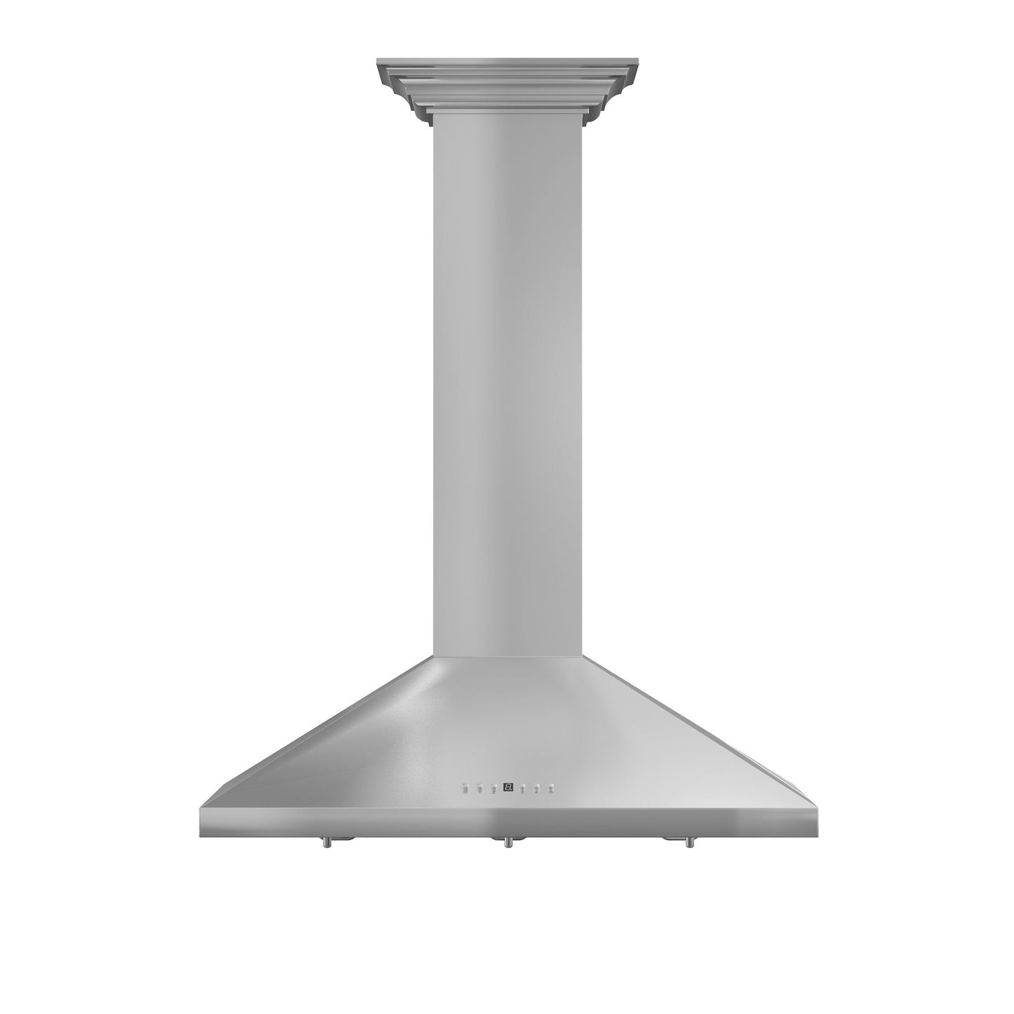 ZLINE Convertible Vent Wall Mount Range Hood - Stainless Steel with Crown Molding