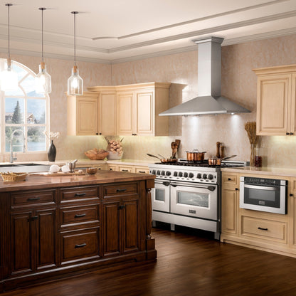 ZLINE Convertible Vent Wall Mount Range Hood - Stainless Steel with Crown Molding