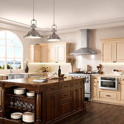 ZLINE Convertible Vent Wall Mount Range Hood - Stainless Steel with Crown Molding