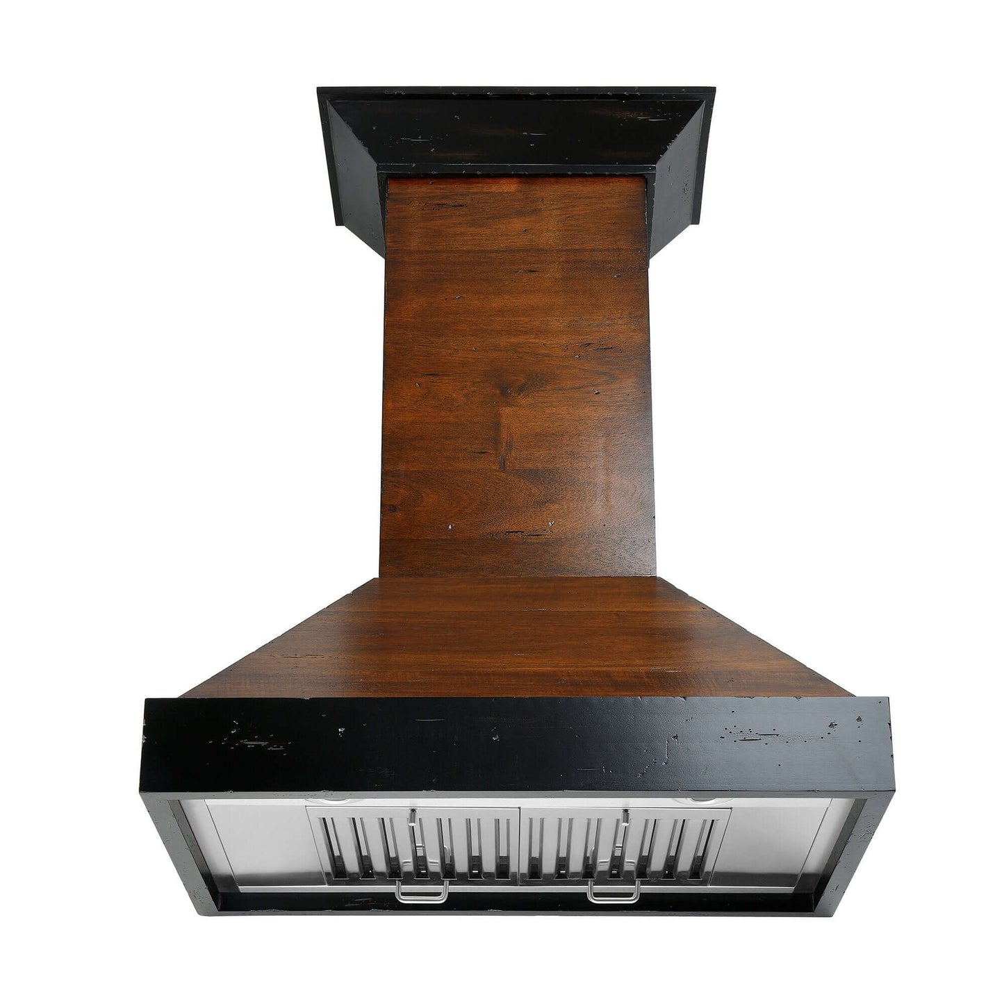 ZLINE Convertible Vent Wooden Wall Mount Range Hood - Antigua & Walnut Colors