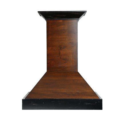 ZLINE Convertible Vent Wooden Wall Mount Range Hood - Antigua & Walnut Colors