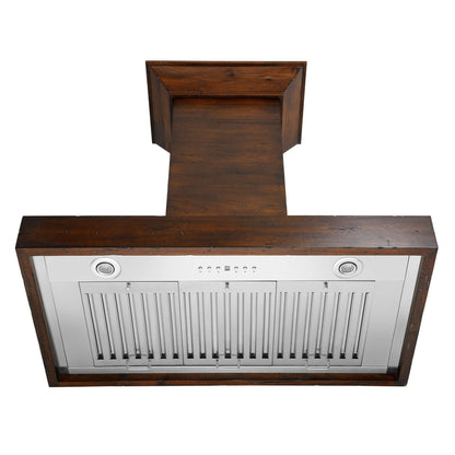 ZLINE Convertible Vent Wooden Wall Mount Range Hood - Walnut